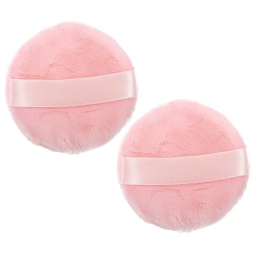 Ipetboom 6 Stk lose Puderquaste Puderquasten für Frauen bilden Mixer Schwämme Schwamm-Make-up-Applikator Puderquasten für Gesichtspuder Körper Puffs Make-up-Tools Stiftung Fräulein Rosa von Ipetboom