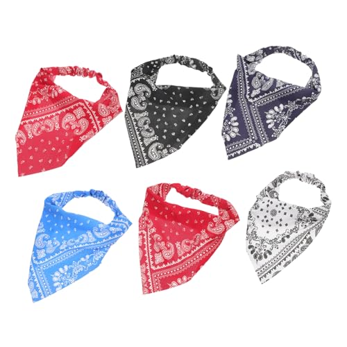 Ipetboom 6 Stück Blumen Stirnband Schal Stirnbänder Blumen Haarbandanas Damen Elastisch Mädchen Blumen Bandana Stilvolle Wickelbedeckung Haarband Kopftuch Stirnband von Ipetboom