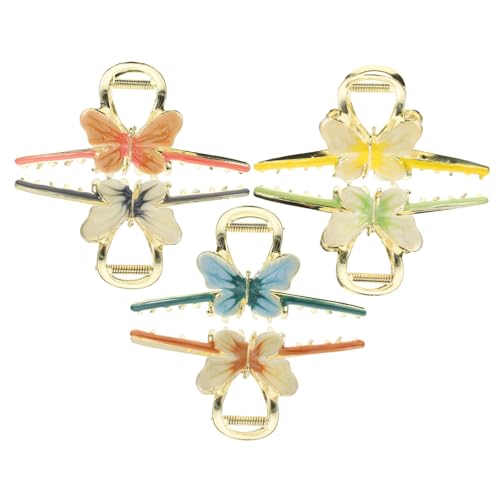 Ipetboom 6stücke Große Haarklammern Mit Schmetterlingsdesign Strapazierfähige Haarspangen Für Frauen Und Mädchen Zum Hochstecken Für Make-up Duschen Und Besondere Anlässe von Ipetboom