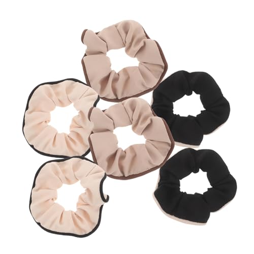 Ipetboom 6stücke Haargummis Sanftem Milchkaffee-farbton Elegante Französische Stoff-haarbänder Für Frauen Und Mädchen Geeignet Für Dickes Haar Süße Haaraccessoires von Ipetboom