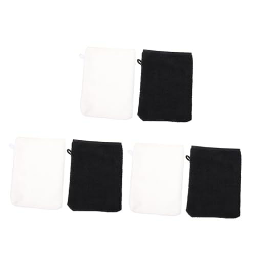 Ipetboom 6 Stück Make up entferner Handschuhe aus Weicher Mikrofaser Exfolierend Porentiefe Reinigung Praktische Gesichtsreinigungshandschuhe für Frauen für Reise und Tägliche Hautpflege von Ipetboom
