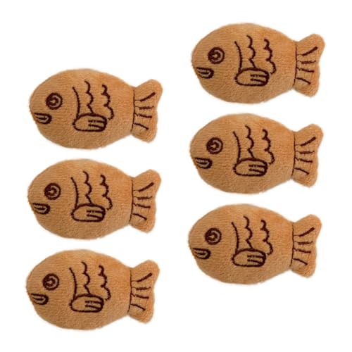 Ipetboom 6 Stück Plüsch Broschen Anstecknadeln Fischmotiv Cartoon Design für Kleidung Rucksack Mützen Dekoration Vielseitig Einsetzbar Modisch und Farbenfroh von Ipetboom