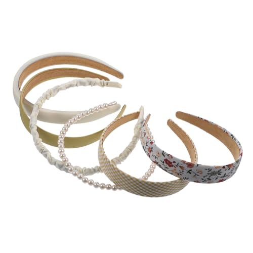 Ipetboom 6 Stück Teiliges Damen Haarband Leichtes Bequemes Stirnband in Gelb Modisch und Langlebig Geeignet für Teenager Party und Alltag Hautfreundlich und Schadstofffrei von Ipetboom