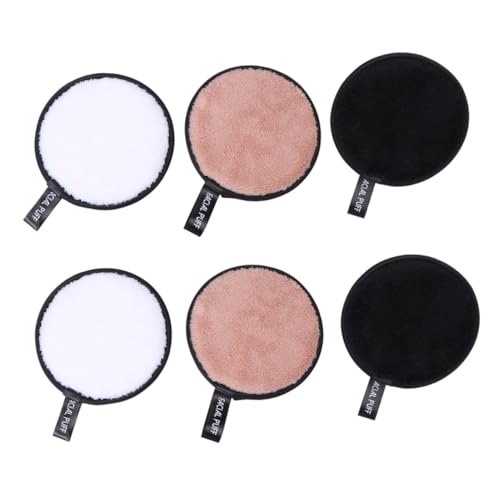Ipetboom 6 Stück Teiliges Doppelseitige Ultraweiche Mikrofaser Abschminkpads Waschbare Make Up Entferner für Damen und Mädchen Wiederverwendbare Gesichtspads für Sanfte und Puderauftrag von Ipetboom