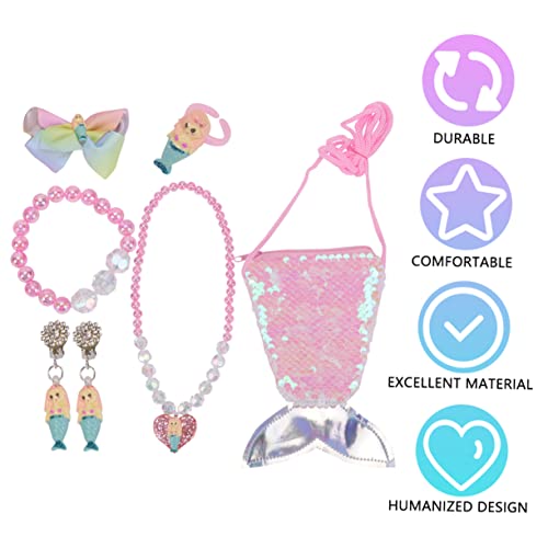 Ipetboom 6 Stück Teiliges Handmade Schmuckset für Kreatives Meerjungfrau Design mit Ringen Armbändern und Haarschmuck für Partys und Dekoration von Ipetboom