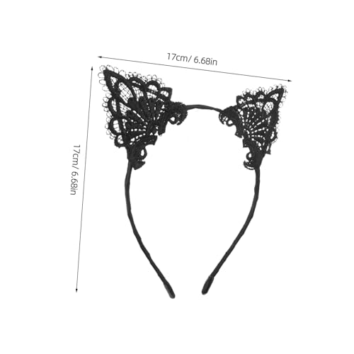 Ipetboom 6stücke Katzenohren-stirnband Aus Spitze Für Frauen Und Mädchen Leichtes Material Mit Dünnem Metallrahmen Party-cosplay-requisite von Ipetboom