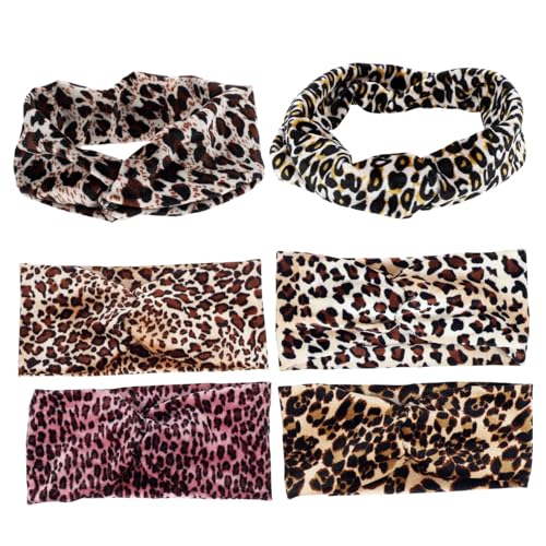 Ipetboom 6 Stück Teiliges Leopardenmuster Stirnband Damen Elastisch Atmungsaktiv Geknotet Leicht Vielseitig für Yoga Fitness Laufen Praktische und Modische Sport Haarbänder Ipetboom 6 Stück Teiliges Leopardenmuster Stirnband Damen Elastisch Atmungsaktiv Geknotet Leicht Vielseitig für Yoga Fitness Laufen Praktische und Modische Sport Haarbänder von Ipetboom