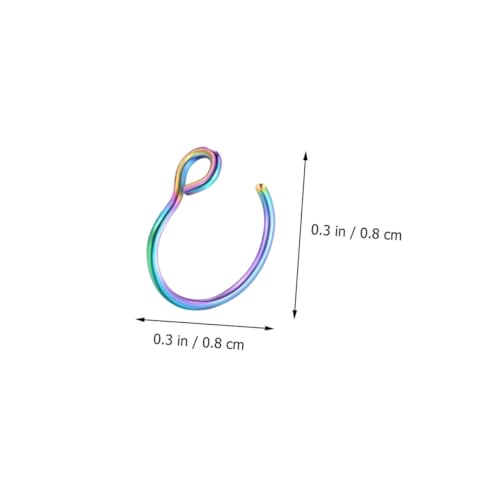 Ipetboom 6 Stück Teiliges Nasenringe aus Nasenpiercings in Roségold Silber Gold und Dunkelblau Langlebiger Schmuck für Damen und Piercing von Ipetboom