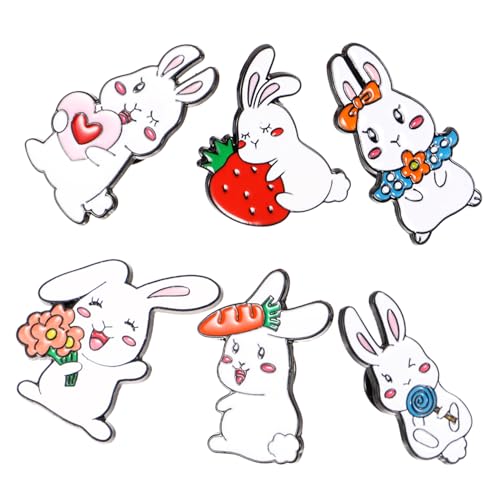 Ipetboom 6stücke Hasen Und Broschen Hut Dekoration Schal Verzierungen Kleidung Ornamente Für Weihnachten Party Heimdekoration von Ipetboom