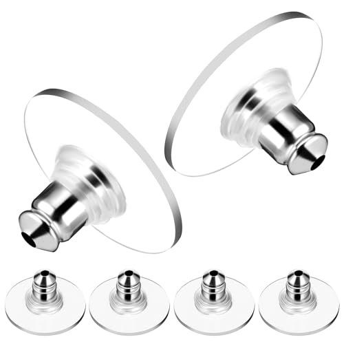 Ipetboom 6 Stück Transparente Silikon Ohrringstopper Sichere Leichte Ohrstecker verschlüsse Komfortabel Kompatibel mit Piercing ohrringen Ersatzteile für Täglichen Gebrauch von Ipetboom