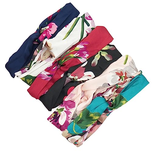 Ipetboom 6stücke Niedliches Haarband Für Mädchen Kreuz Turban Mit Floral Prints Elastische Kopfbedeckung Atmungsaktiv Für Sommer Sport Und Tägliche Nutzung von Ipetboom
