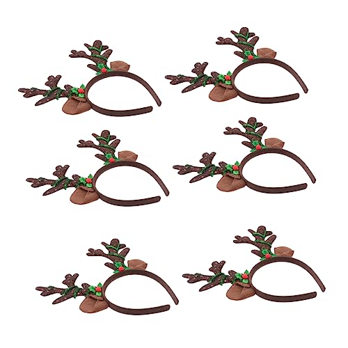 Ipetboom 6stücke Weihnachts-rentier-haarreifen Mit Licht Verkleidung Für Erwachsene Für Weihnachtsfeiern Kostümpartys Und Rollenspiele von Ipetboom