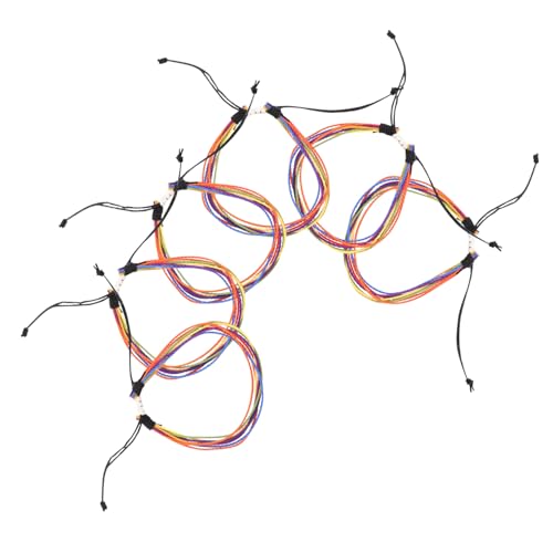 Ipetboom 6 Teiliges Gewebtes Armband Kreative Handgewebte Wachsbeschichtete Seilarmbänder Und Fußkettchen Für Mädchen Und Frauen – Verstellbarer Geflochtener Schnurschmuck Für Hawaii von Ipetboom