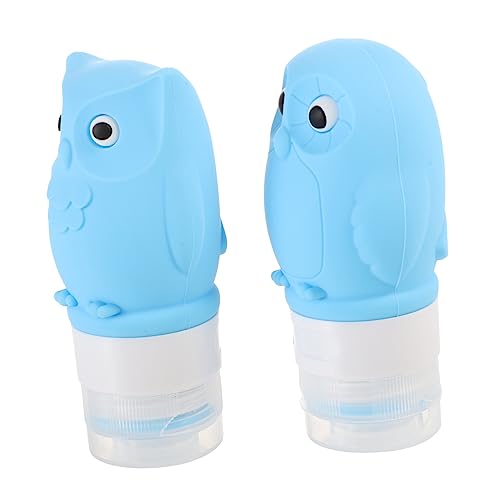 Ipetboom 60ml Eulenflaschen-Set Tragbare Reiseflaschen Auslaufsichere Behälter Für Make-up-entferner von Ipetboom