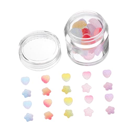 Ipetboom Lieferungen 60st Herz Fudge Handyhülle Gummibonbons Nagel Kunst Dekoration Charm-perle Aus Glitzerdekor Weihnachtsdekoration Nageldekor 3d Charme Weiches Gummi Wachslinie Ornamente von Ipetboom