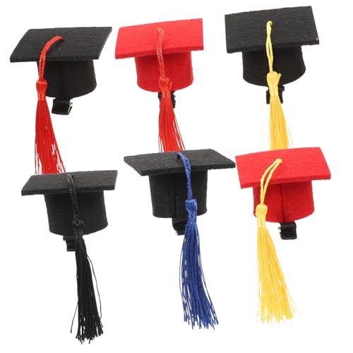 Ipetboom 6stücke Mini Doktorhut Haarschmuck Für Graduierungsfeiern Lustige Abschluss-kopfbedeckungen Als Fotorequisiten Und Für Und Familie von Ipetboom