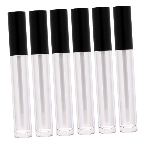 Ipetboom 6St Lipgloss-Flaschen lip gloss sets lip glitter kit lip gloss tubes Lip gloss wand Lip gloss packaging Lippenstabflaschen klarer Behälter Lippentönung Lipgloss-Behälter leer Black von Ipetboom