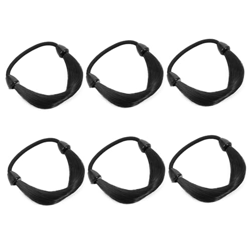 Ipetboom Geflochtene Perücken 6st Perücke Elastisches Haarband Panda-handtasche Für Kinder Schwarze Scrunchies Für Haare Erröten Krawatte Stirnbandhalter Perlmutt Haarseil Fräulein Plastik von Ipetboom