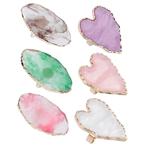 Ipetboom 6St Ring-Palette Make-up-Palette Nägel malen zeichnung farbe teller Nagelknipser Gel-Nagellack-Kit nail polish nail foil nail set Nagellackhalter Farbtafel selber machen Harz von Ipetboom