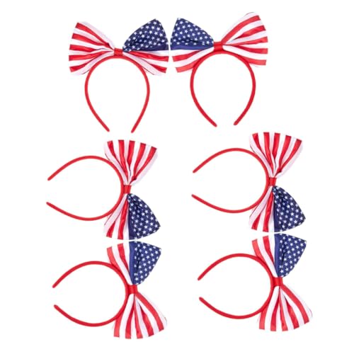 Ipetboom 6stücke Teiliges Flaggen Haarband Für Erwachsene Und Mädchen Satin Haarschmuck Mit Schleife Für Unabhängigkeitstag Feiern Und Partys von Ipetboom
