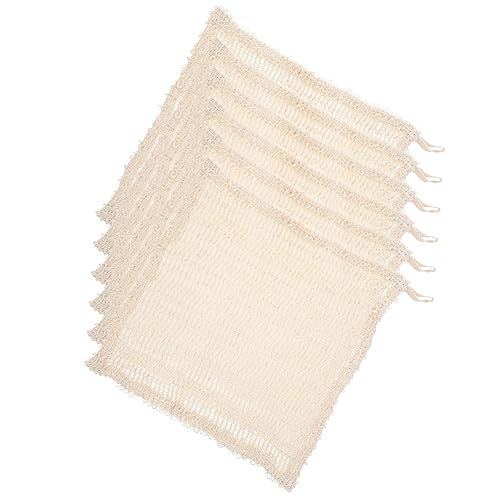 Ipetboom 6Stücke Duschschrubber aus Jute Teiliges Peeling Handtuch für Effektive Hautreinigung und Bad Leicht Platzsparend Schäumt von Ipetboom