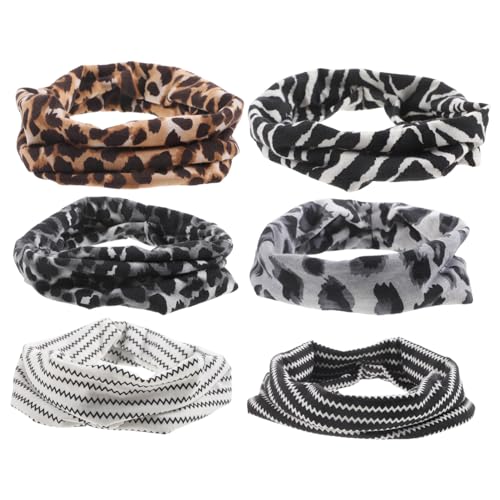 Ipetboom 6Stücke Sport Stirnbänder Damen Schweißbänder für Yoga Workout Haarbänder Leopardenmuster Elastisch für Outfit Ipetboom 6Stücke Sport Stirnbänder Damen Schweißbänder für Yoga Workout Haarbänder Leopardenmuster Elastisch für Outfit von Ipetboom