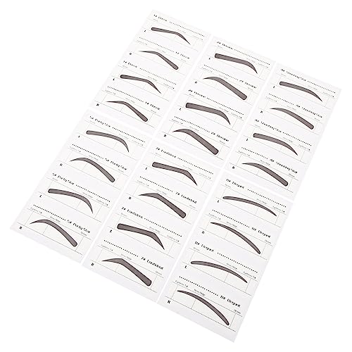Ipetboom 6Stücke Teiliges Augenbrauen Sticker Einweg Make Up Eyebrow Schablonen für Praktische Augenbrauenvorlagen für Salon und Zuhause für Anfänger von Ipetboom