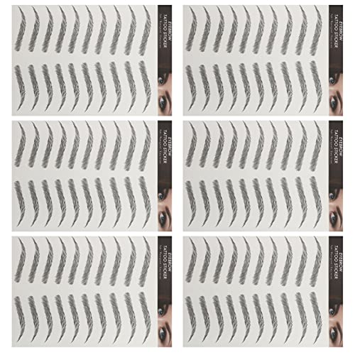 Ipetboom 6blätter Augenbrauen Aufkleber Haarähnlich Temporär Falsche Augenbrauen Tattoos Kosmetische Imitation Für Make-up von Ipetboom