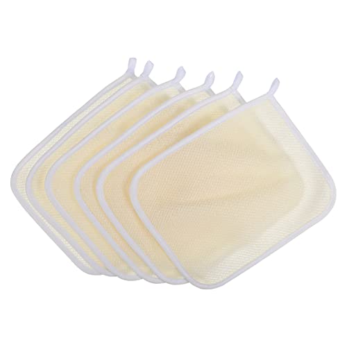 Ipetboom 6st Badetuch Tiefes Peeling Peeling-badeschwamm Peeling-mesh-seifenbeutel Cheeky Glow Peeling-handschuh Duschschwamm Peeling-rückenwäscher Körperwäscher Für Die Dusche Beige Psa von Ipetboom