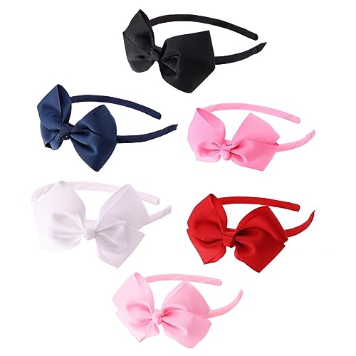 Ipetboom Schwarze Scrunchies Für Haare 6St Schleife Stirnband haarschmuck Mode Kopfbedeckung Elastischer Kopf Schal Kleine schmücken Stoff Kopfbedeckung Für Damen von Ipetboom