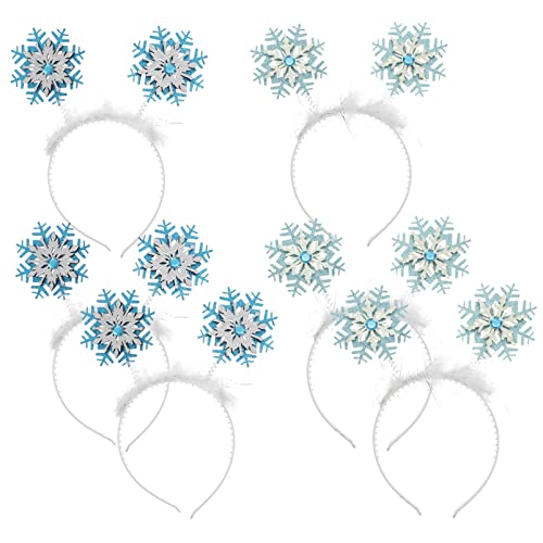 Ipetboom 6stücke Schneeflocken Haarreif Für Weihnachten Glitzerndes Haarband Für Erwachsene Für Festlichkeiten Und Kostümpartys von Ipetboom