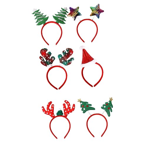 Ipetboom 6stücke Teiliges Weihnachts-haarreifen Für Mädchen Mit Festlichen Elementen Leicht Und Für Feiertagsfeiern Und Besondere Anlässe von Ipetboom