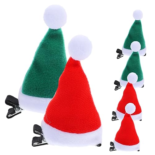 Ipetboom 6stücke Teiliges Weihnachtsmützen Haarspangen Santa Hut Clips Für Damen Süße Haarschmuck Für Festlichkeiten Und Weihnachtsfeiern Robust Und Zu Tragen von Ipetboom
