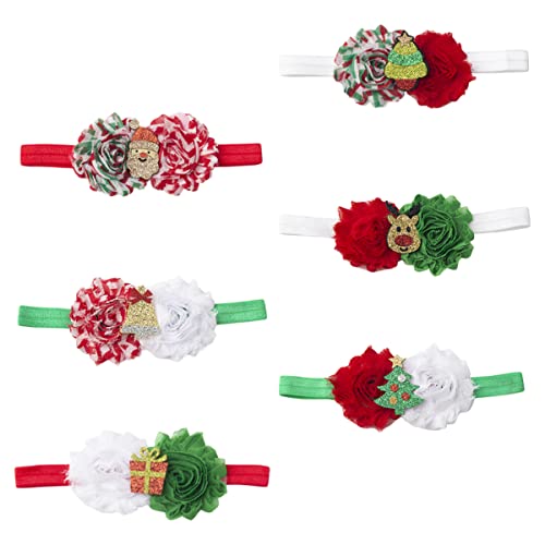 Ipetboom 6stücke Teiliges Weihnachtskopfband Für Mädchen Elastische Haarbänder Mit Blumenmotiven Für Weihnachten Kinderfeste Und Fotoshootings von Ipetboom