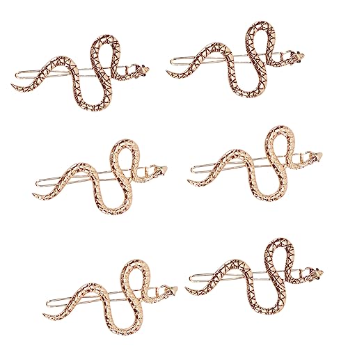 Ipetboom 6stücke Metall Schlange Haarspange Gold Legierung Haarnadeln Form Vintage Haarspange Für Frauen Mädchen Pferdeschwanzhalter Haar Clips von Ipetboom