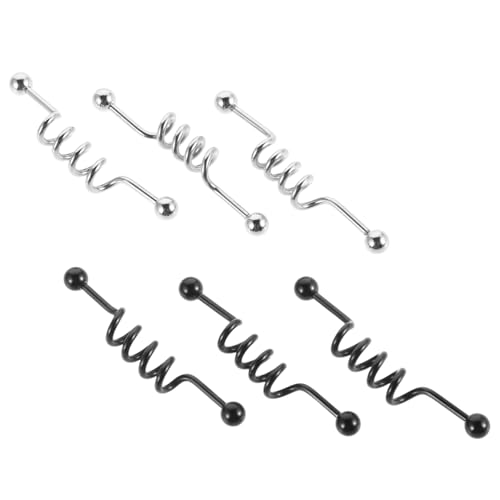 Ipetboom 6stücke Spiralohrringe Aus Industrial Barbell-ohrringe Für Damen Und Herren Ohrpiercing-schmuck Einzigartiges Design Für Alltag Und Anlässe Sicher Und Ipetboom 6stücke Spiralohrringe Aus Industrial Barbell-ohrringe Für Damen Und Herren Ohrpiercing-schmuck Einzigartiges Design Für Alltag Und Anlässe Sicher Und von Ipetboom
