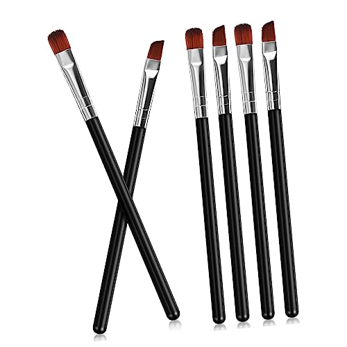 Ipetboom 6stücke Teiliges Augenbrauenpinsel Abgewinkelten Spitzen Für Mischen Von Lidschatten Und Eyeliner Glatter Griff Für Make-up-tools von Ipetboom