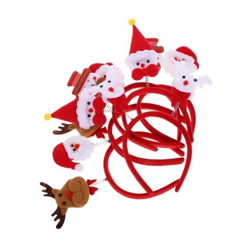 Ipetboom 6stücke Teiliges Weihnachts-stirnband Lustige Haarreifen Für Weihnachten Rentier Schneemann Und Bär Für Partys Kostüme Und Festliche Fotos von Ipetboom