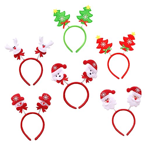 Ipetboom 6stücke Weihnachts-elemente Dekorative Haarreifen Stirnbänder Kopfbedeckung Für Junge Mädchen Und Erwachsene Wiederverwendbar in Leuchtenden Farben von Ipetboom