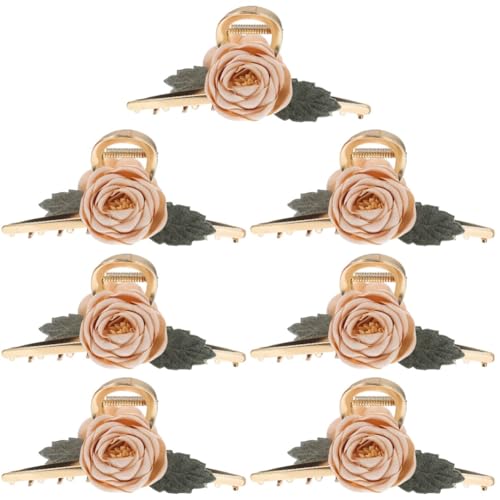 Ipetboom Haarklammer Haarschmuck 7 Stk Haarnadel Blumen- Mini-tiara Kieferklemme Aus Metall Französische Haarkralle Oktopus- Für Frauen n Dekor Fräulein Die Blumen Stoff Zubehör von Ipetboom