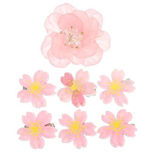 Ipetboom 7 Stück Kirschblüten Haarnadel Haarspangen Kinder Haarspangen Blumenklammern Für Haare Blumenmädchen Haarspange Haarblumen Blumen Haarspangen Für Frauen Haar Accessoires Für von Ipetboom