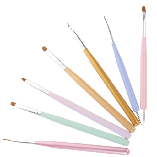 Ipetboom 7 Stück Teiliges Nagelkunst Doppelseitige Malpinsel mit Flexiblem Farbintensivem Holzgriff in Pastellfarben Vielseitig für Professionelle Maniküre und DIY Nageldesigns Zuhause Ipetboom 7 Stück Teiliges Nagelkunst Doppelseitige Malpinsel mit Flexiblem Farbintensivem Holzgriff in Pastellfarben Vielseitig für Professionelle Maniküre und DIY Nageldesigns Zuhause von Ipetboom