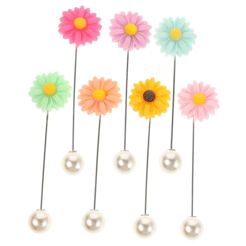 Ipetboom 7st Feste Turbanschnalle Dekorative Stifte Reversblumen Für Herrenanzüge Frauen Broschennadeln Blumenbroschen Für Damen Anstecknadel Für Herren Brosche Mit Rosenblüte Plastik von Ipetboom