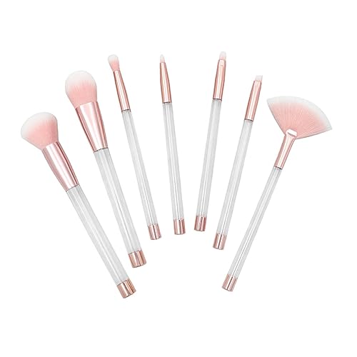 Ipetboom 7st Foundation-make-up Concealer-pinsel-set Pinsel Mit Transparentem Griff Ätherische Öle Tasche Puderpinsel-kit Gesichtsfächer Schminkkasten Werkzeug Damen Haupt Concealer Pinsel von Ipetboom