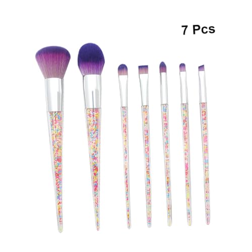 Ipetboom 7st Foundation-pinsel Lidschattenpinsel Frauen Make-up Puderpinsel Kosmetikpinsel Concealer Pinsel Schminkpinsel Make-up Pinsel Diamant Partikel Violett von Ipetboom