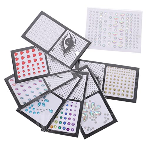 Ipetboom 8blätter Selbstklebende Gesichtsjuwelen Mit Strasssteinen Für Festivals Partys Und Hochzeiten Glitzernde Rhinestone Aufkleber Für Augen Und Gesicht Einfach Anzuwenden Für von Ipetboom