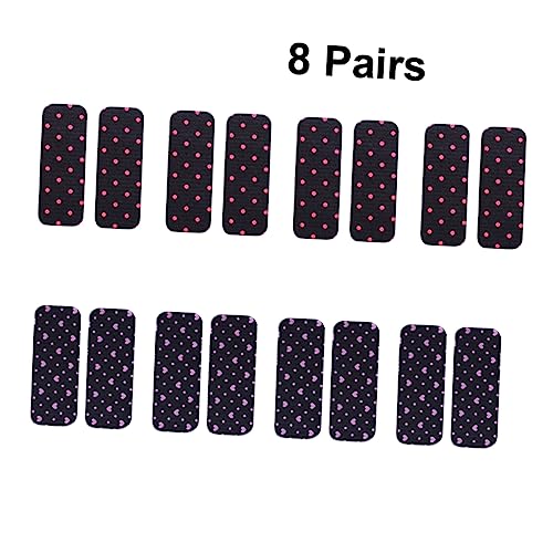 Ipetboom 8 Paare Nahtlose Haarklammern aus Stoff Haarspangen Metall Starke Haargreifer für Dickes Mitteldickes Haar Selbstklebende Haarfransen Sticker mit Punkt und Herzmuster Styling von Ipetboom
