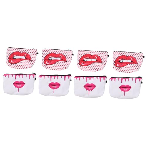 Ipetboom 8 STK Lippen Kosmetik Tasche Große Kulturbeutel Für Damen Kulturbeutel Für Mädchen Make-up-Organizer-Tasche Reise-Make-up-Organizer Hohe Kapazität Polyester Kosmetiktasche Fräulein von Ipetboom