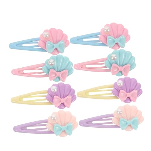Ipetboom 8stücke Haarspangen Aus Kunstharz in Muschelform Kleine Haarclips Für Frauen Und Mädchen Haarschmuck Für Diverse Frisuren von Ipetboom