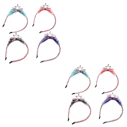 Ipetboom 8 Stk Stirnbänder für Mädchen Stirnband Schleifen Strass-Stirnbänder Haargummi Haarband Haarbänder mit Bowknot für Kinder Haarreif mit Schleife Prinzessin Haarschmuck Schüler von Ipetboom